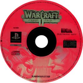 Cartridge artwork for Warcraft II: The Dark Saga on the Sony Playstation.
