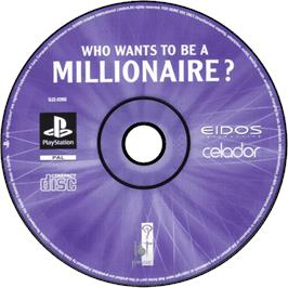 Cartridge artwork for Who Wants To Be A Millionaire on the Sony Playstation.