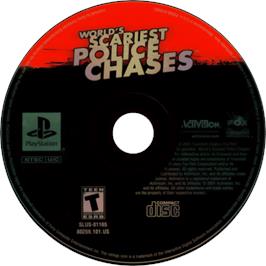 Cartridge artwork for World's Scariest Police Chases on the Sony Playstation.