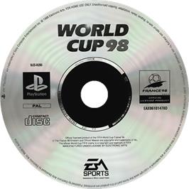 Cartridge artwork for World Cup 98 on the Sony Playstation.