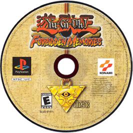 Cartridge artwork for Yu-gi-oh! Forbidden Memories on the Sony Playstation.
