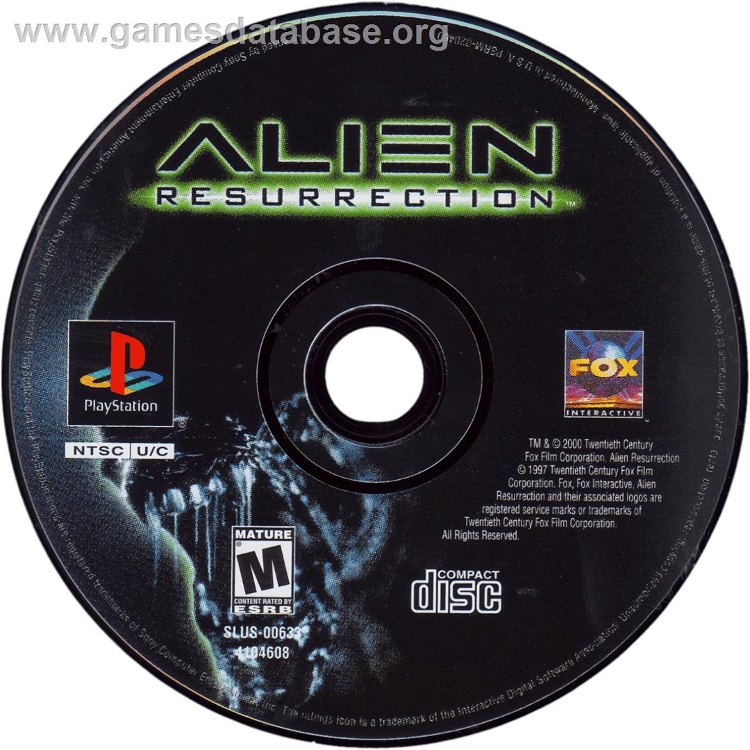 Alien Resurrection - Sony Playstation - Artwork - Cartridge