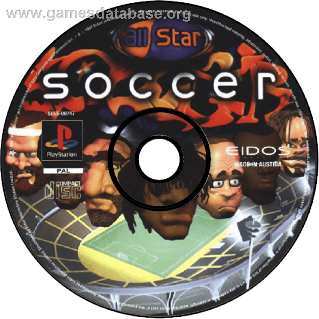 All Star Soccer - Sony Playstation - Artwork - Cartridge