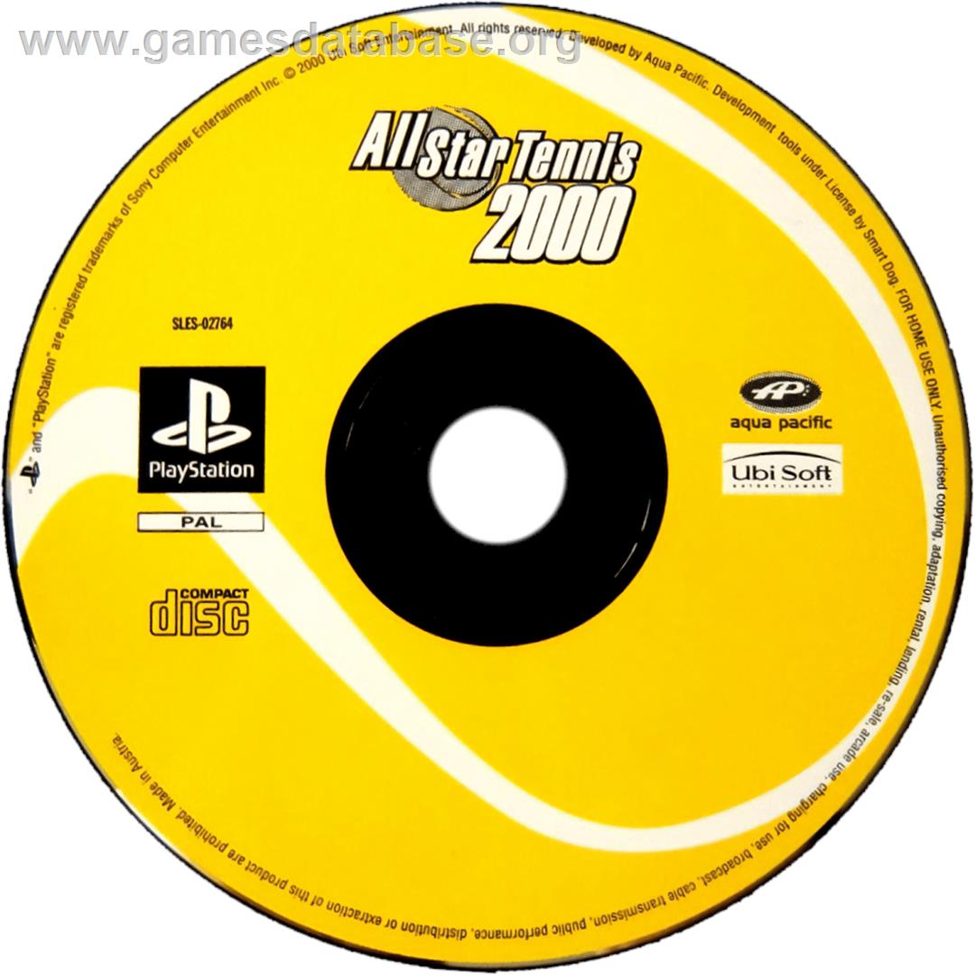 All Star Tennis 2000 - Sony Playstation - Artwork - Cartridge