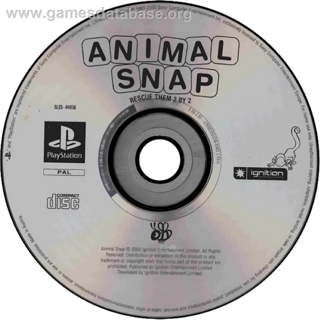 Animal Snap - Rescue Them 2 By 2 - Sony Playstation - Artwork - Cartridge
