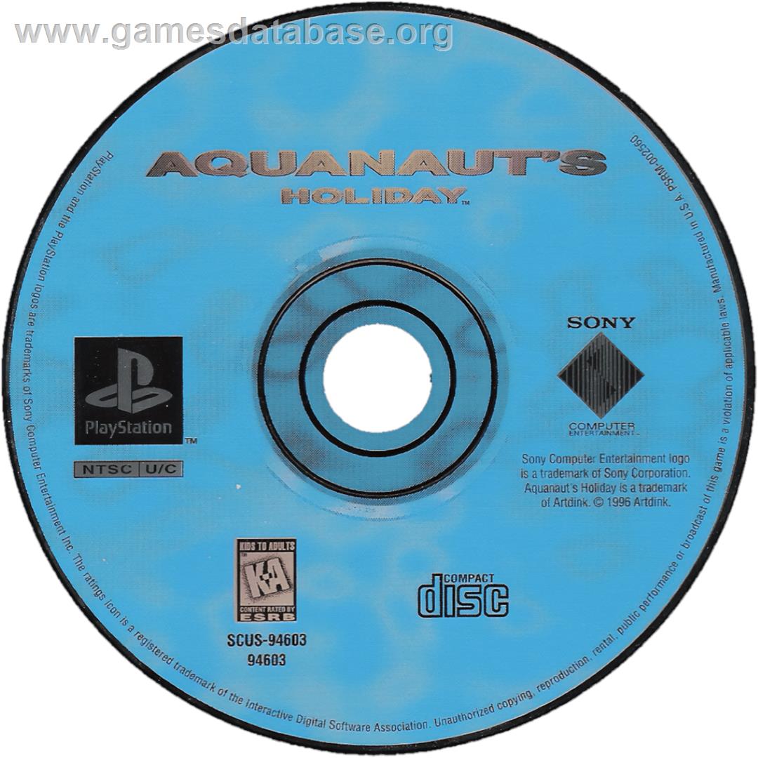Aquanaut's Holiday - Sony Playstation - Artwork - Cartridge