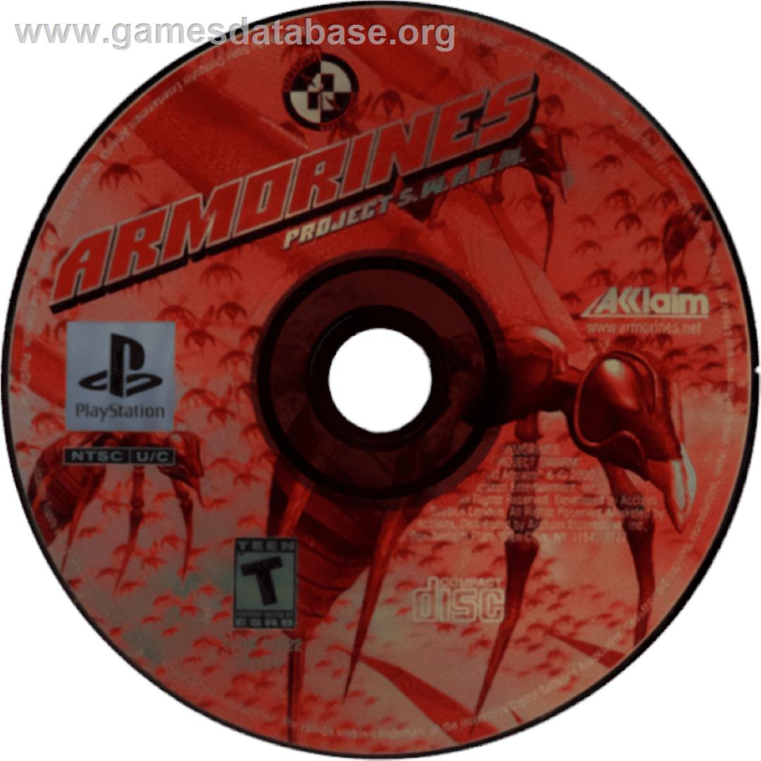 Armorines: Project S.W.A.R.M. - Sony Playstation - Artwork - Cartridge