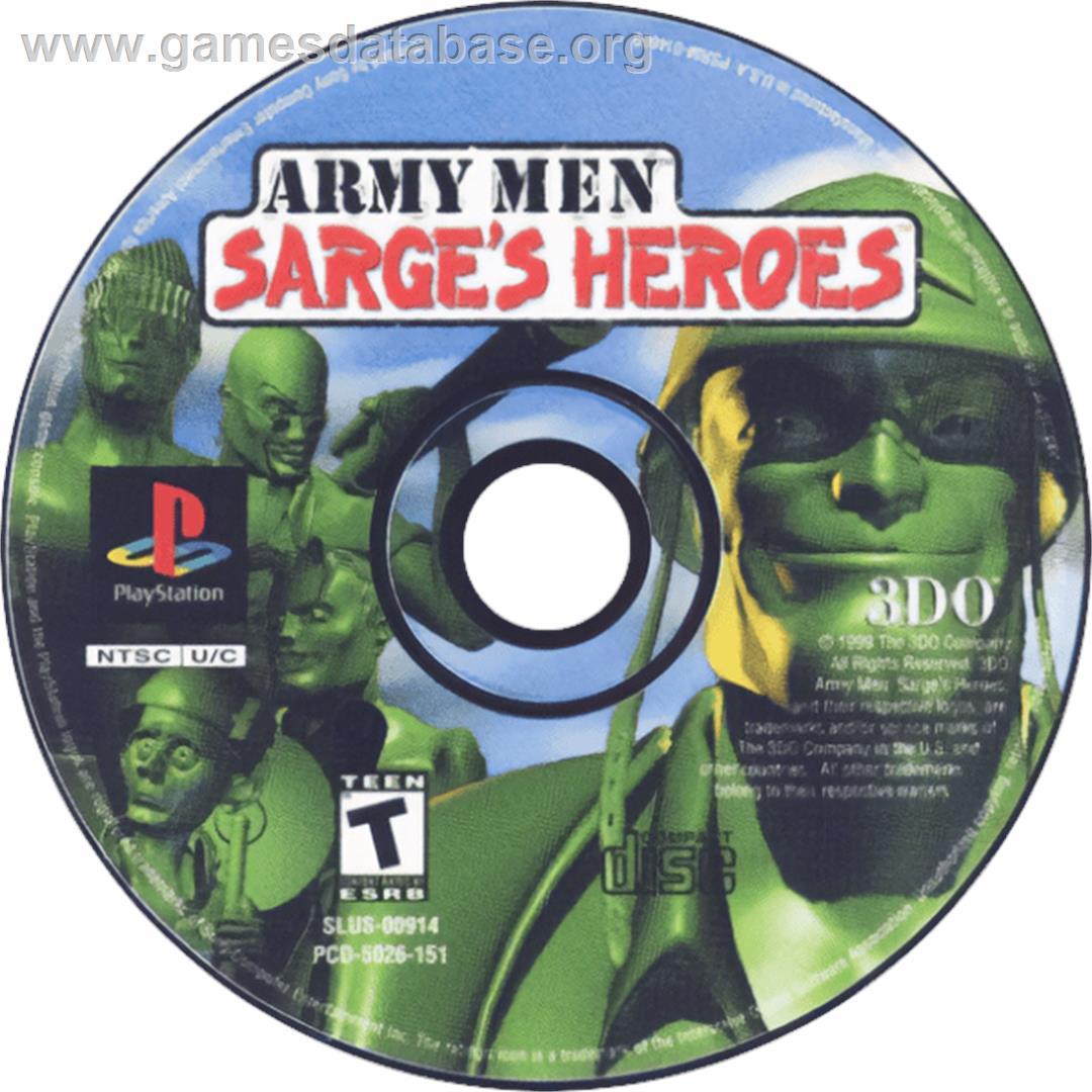 Army Men: Sarge's Heroes - Sony Playstation - Artwork - Cartridge