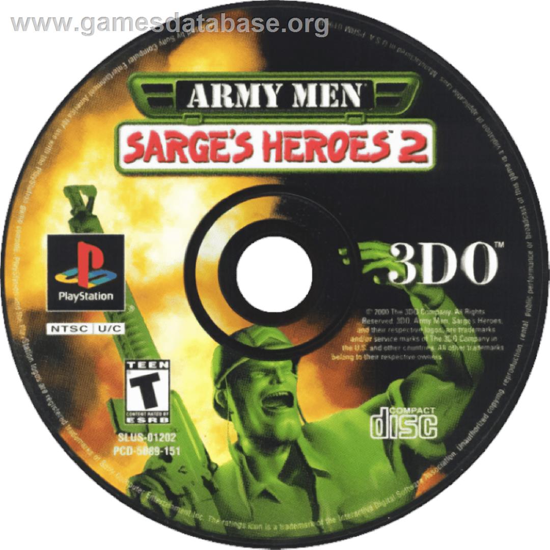 Army Men: Sarge's Heroes 2 - Sony Playstation - Artwork - Cartridge