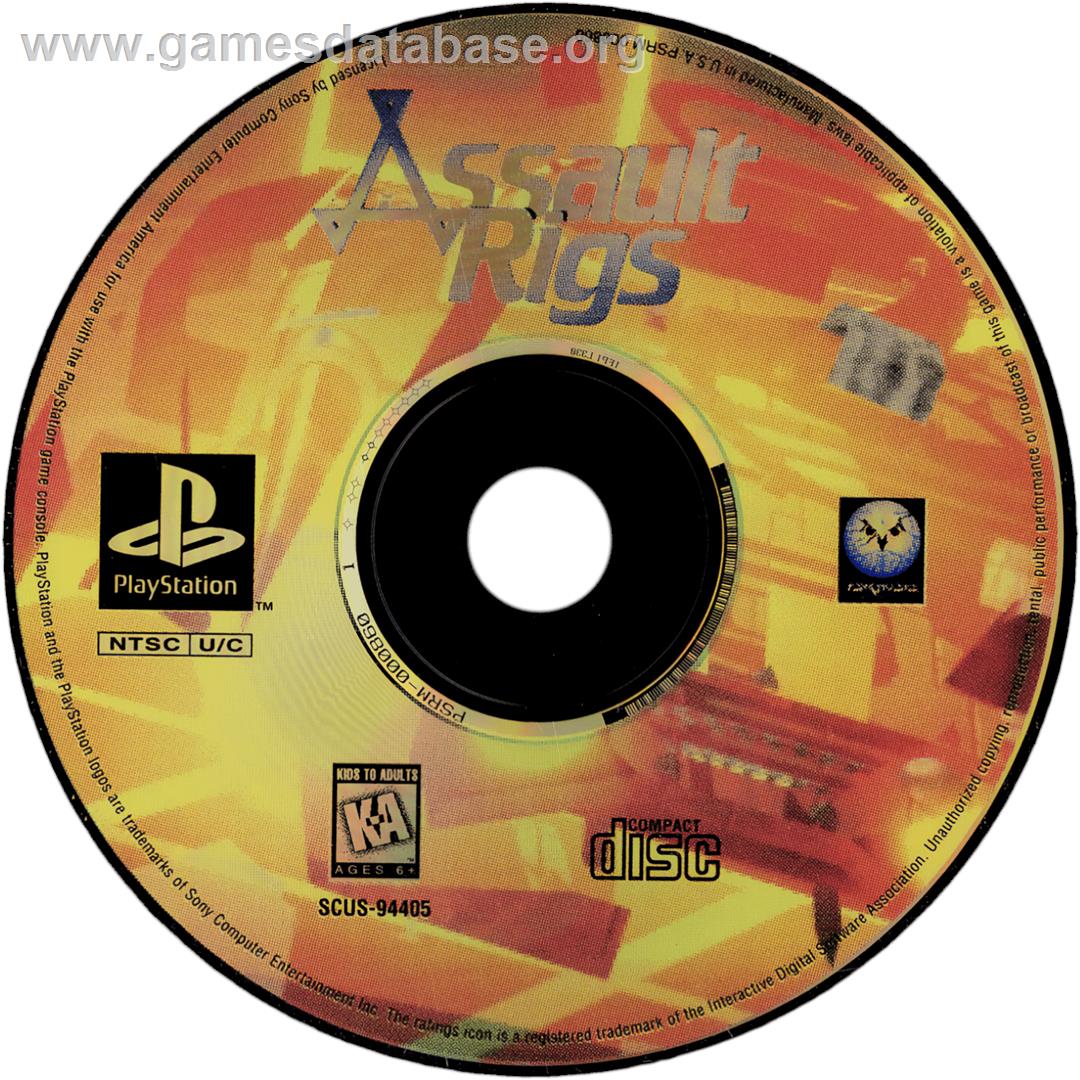 Assault Rigs - Sony Playstation - Artwork - Cartridge