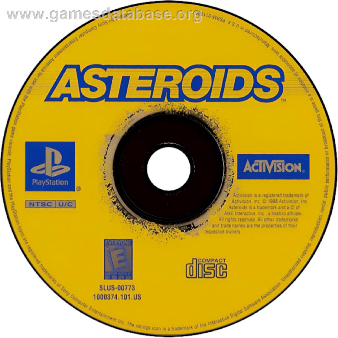 Asteroids - Sony Playstation - Artwork - Cartridge