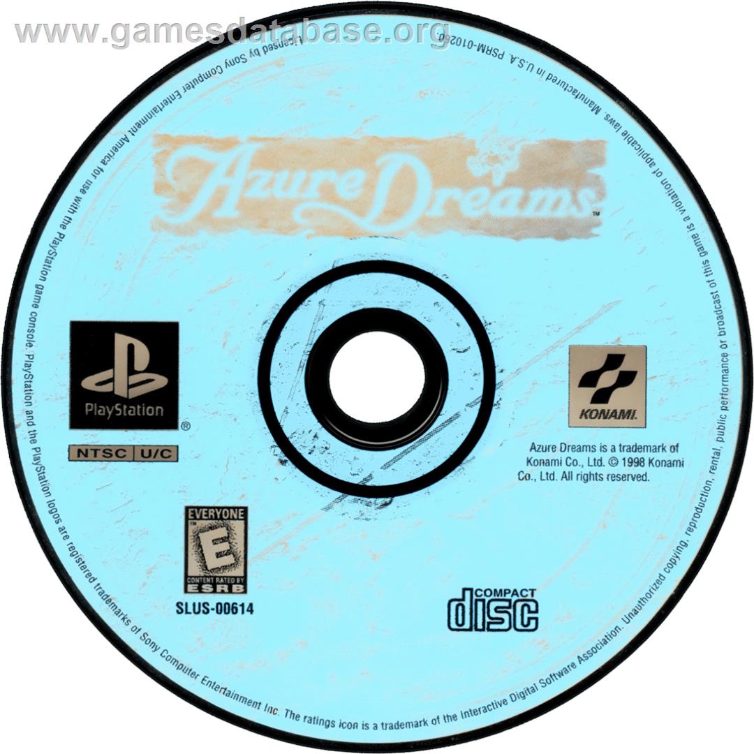 Azure Dreams - Sony Playstation - Artwork - Cartridge