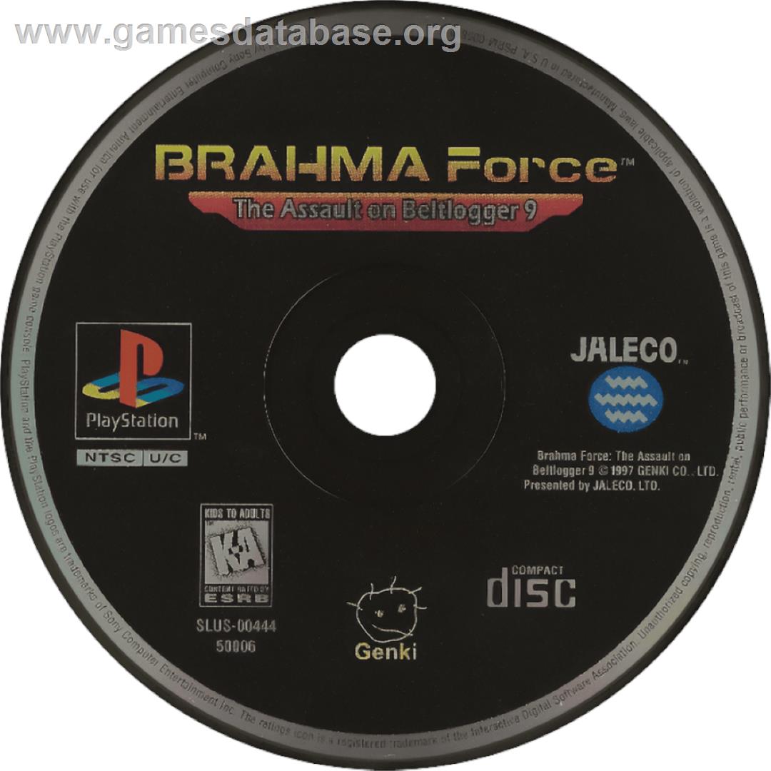 BRAHMA Force: The Assault on Beltlogger 9 - Sony Playstation - Artwork - Cartridge