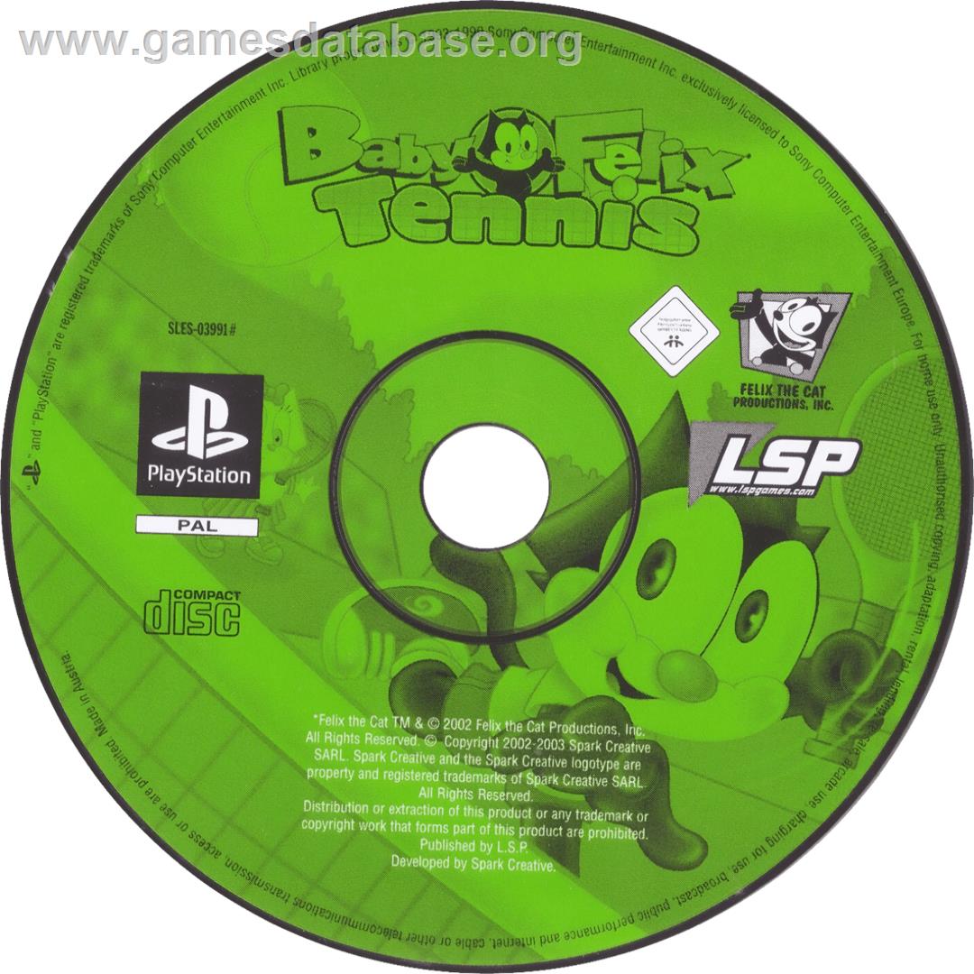 Baby Felix Tennis - Sony Playstation - Artwork - Cartridge