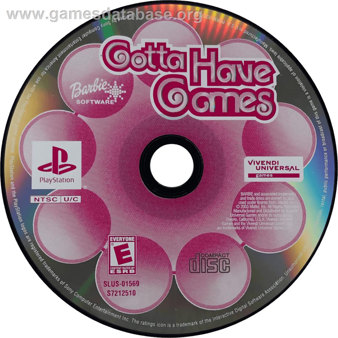 Barbie - Gotta Have Games - Sony Playstation - Artwork - Cartridge