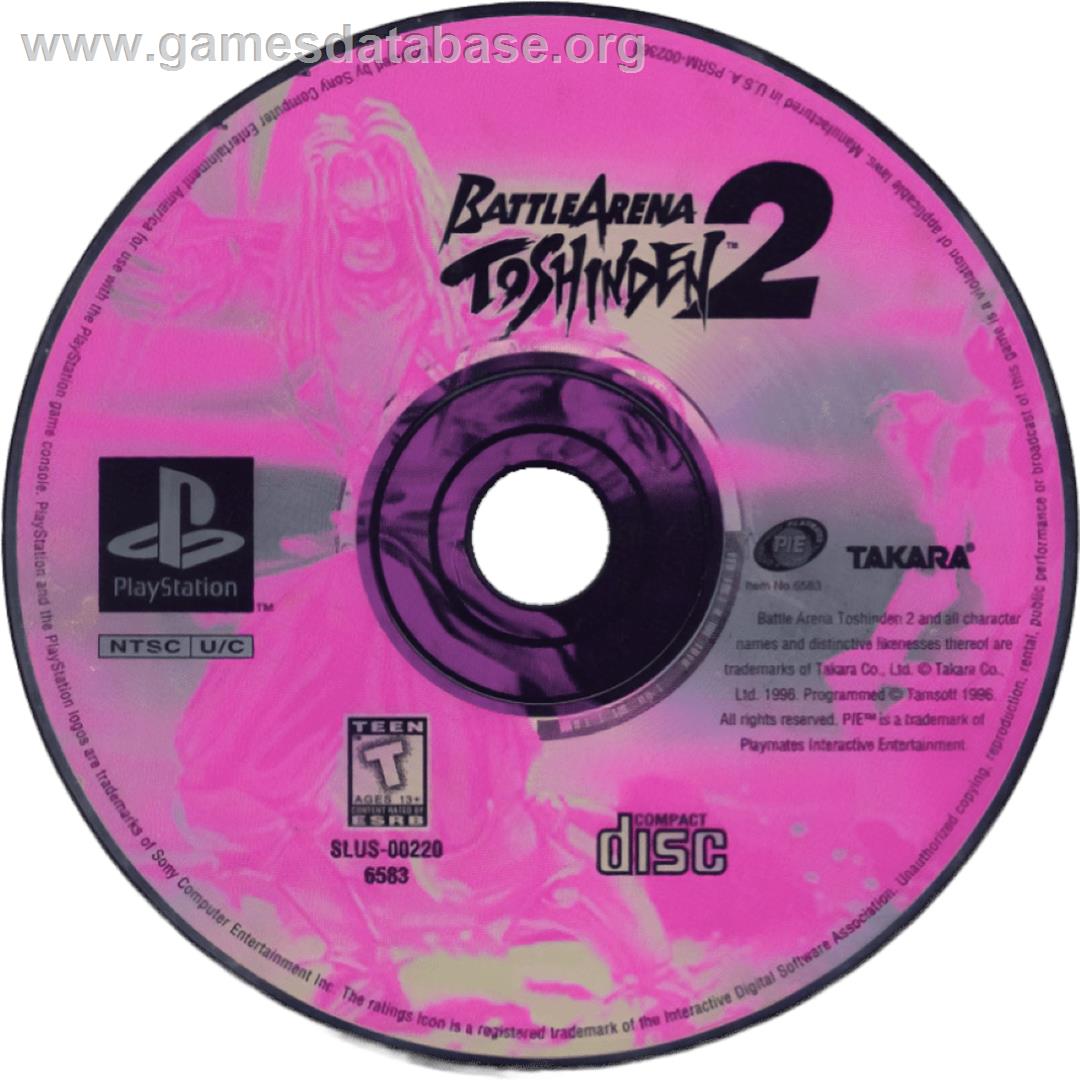 Battle Arena Toshinden 2 - Sony Playstation - Artwork - Cartridge