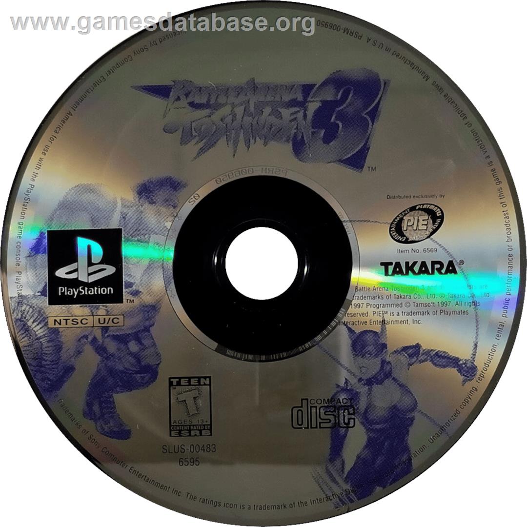 Battle Arena Toshinden 3 - Sony Playstation - Artwork - Cartridge