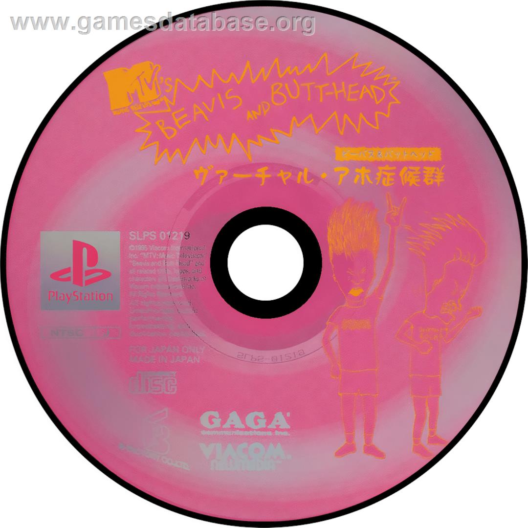Beavis And Butt-head In Virtual Stupidity - Sony Playstation - Artwork - Cartridge