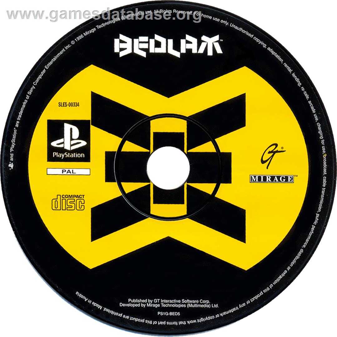 Bedlam - Sony Playstation - Artwork - Cartridge