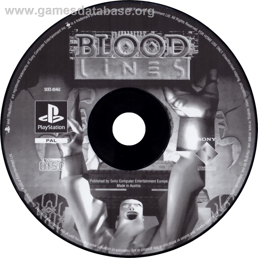 Blood Lines - Sony Playstation - Artwork - Cartridge
