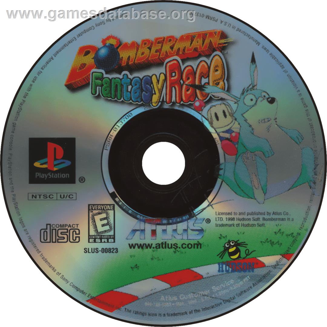 Bomberman Fantasy Race - Sony Playstation - Artwork - Cartridge