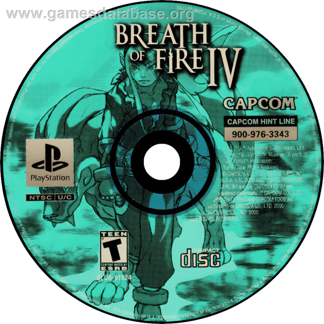 Breath Of Fire 4 - Sony Playstation - Artwork - Cartridge
