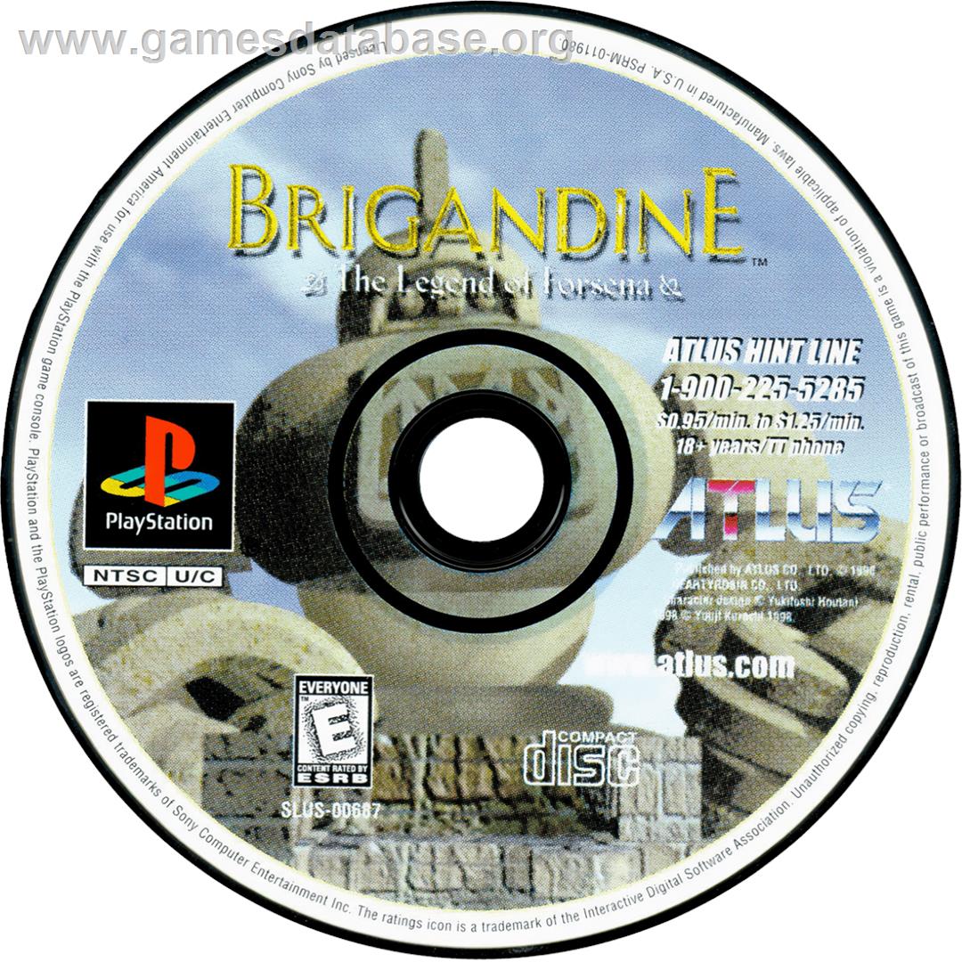 Brigandine: The Legend of Forsena - Sony Playstation - Artwork - Cartridge