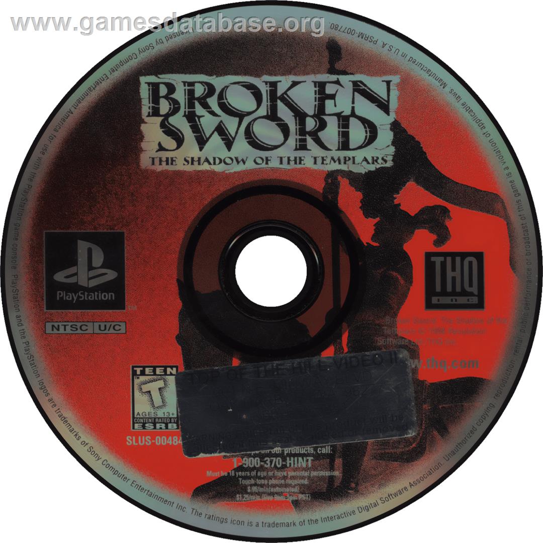 Broken Sword - The Shadow Of The Templars - Sony Playstation - Artwork - Cartridge