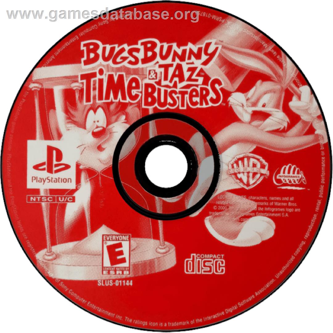 Bugs Bunny And Taz - Time Busters - Sony Playstation - Artwork - Cartridge