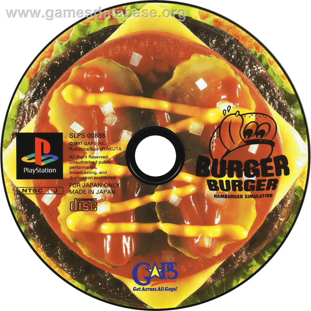 Burger Burger - Hamburger Simulation - Sony Playstation - Artwork - Cartridge
