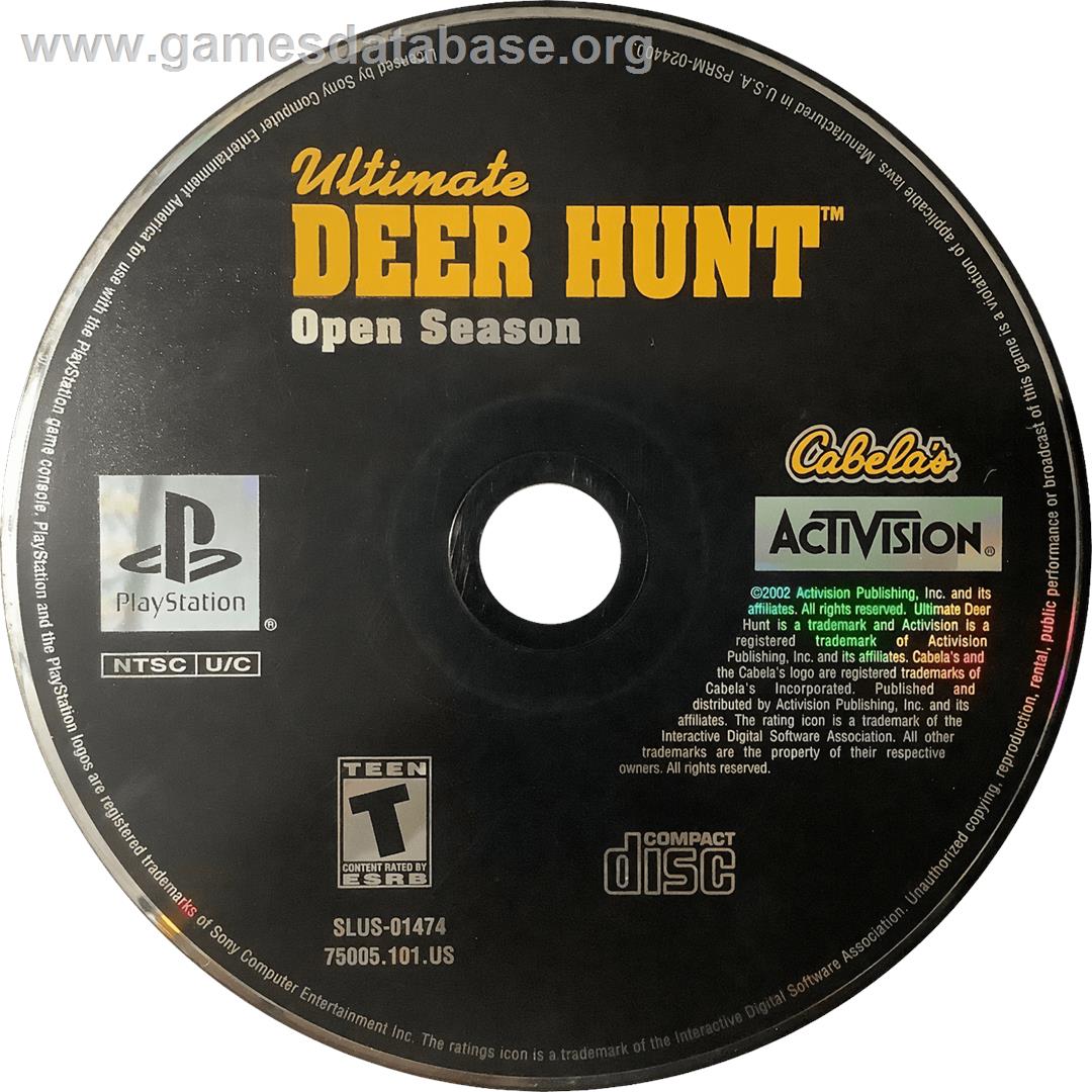 Cabela's Ultimate Deer Hunt - Sony Playstation - Artwork - Cartridge