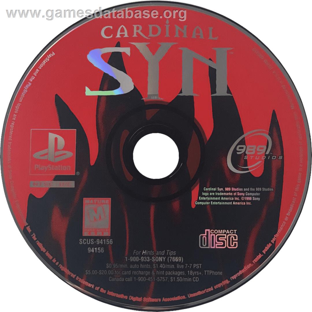 Cardinal Syn - Sony Playstation - Artwork - Cartridge