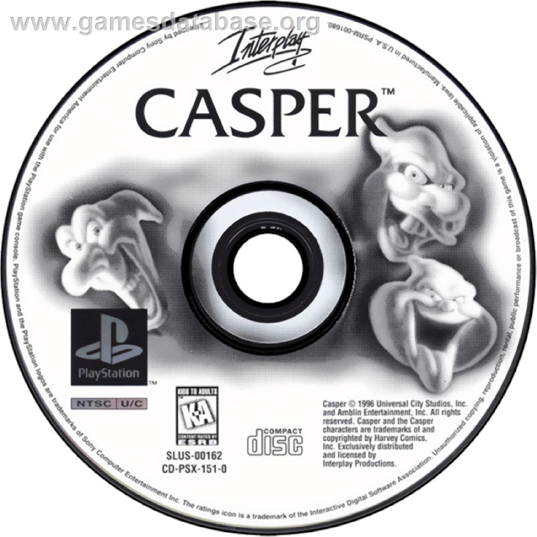 Casper - Sony Playstation - Artwork - Cartridge