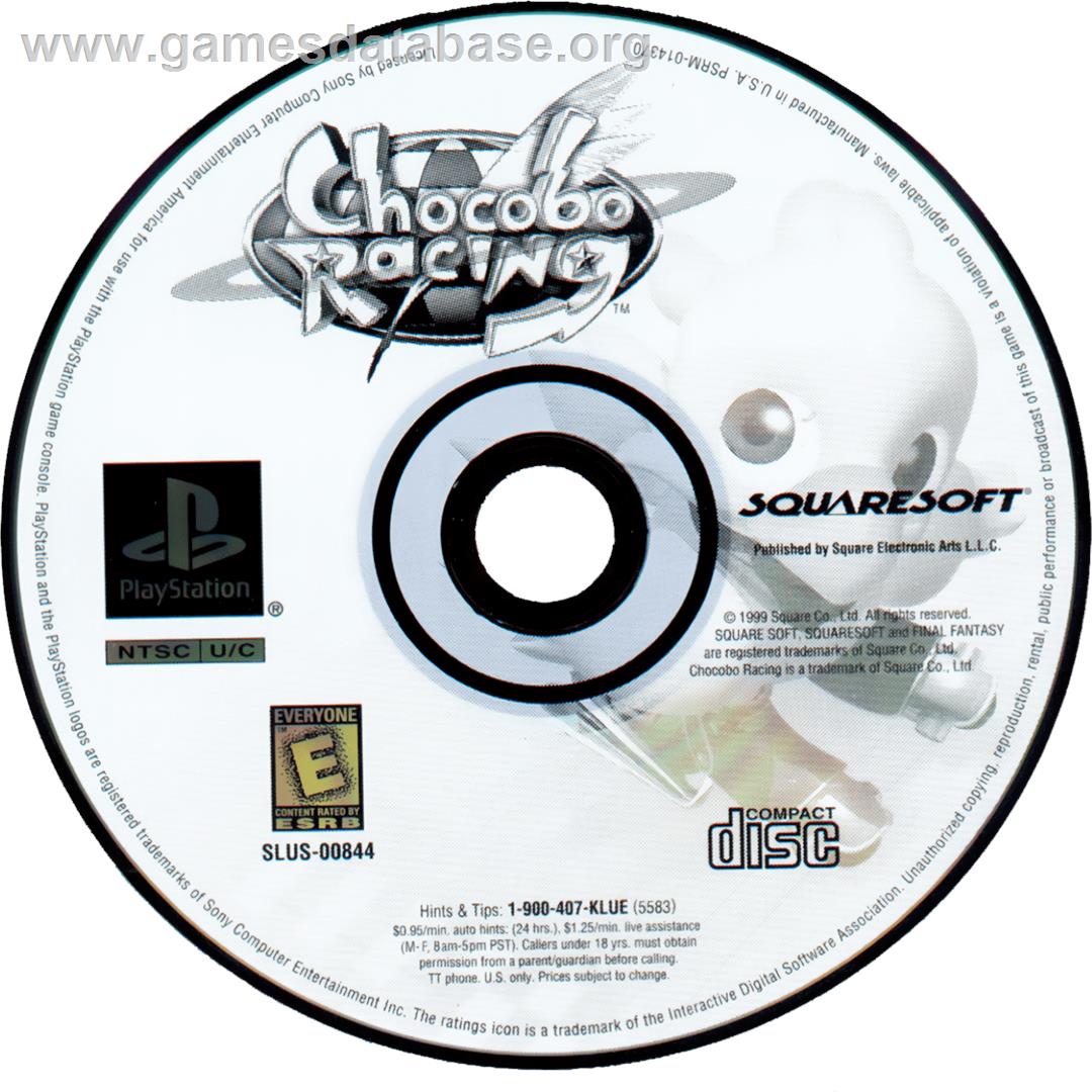 Chocobo Racing - Sony Playstation - Artwork - Cartridge