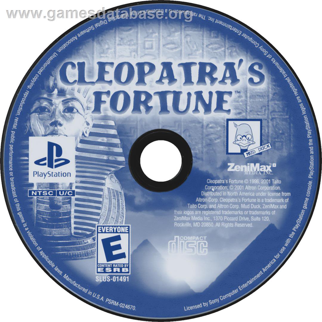Cleopatra's Fortune - Sony Playstation - Artwork - Cartridge