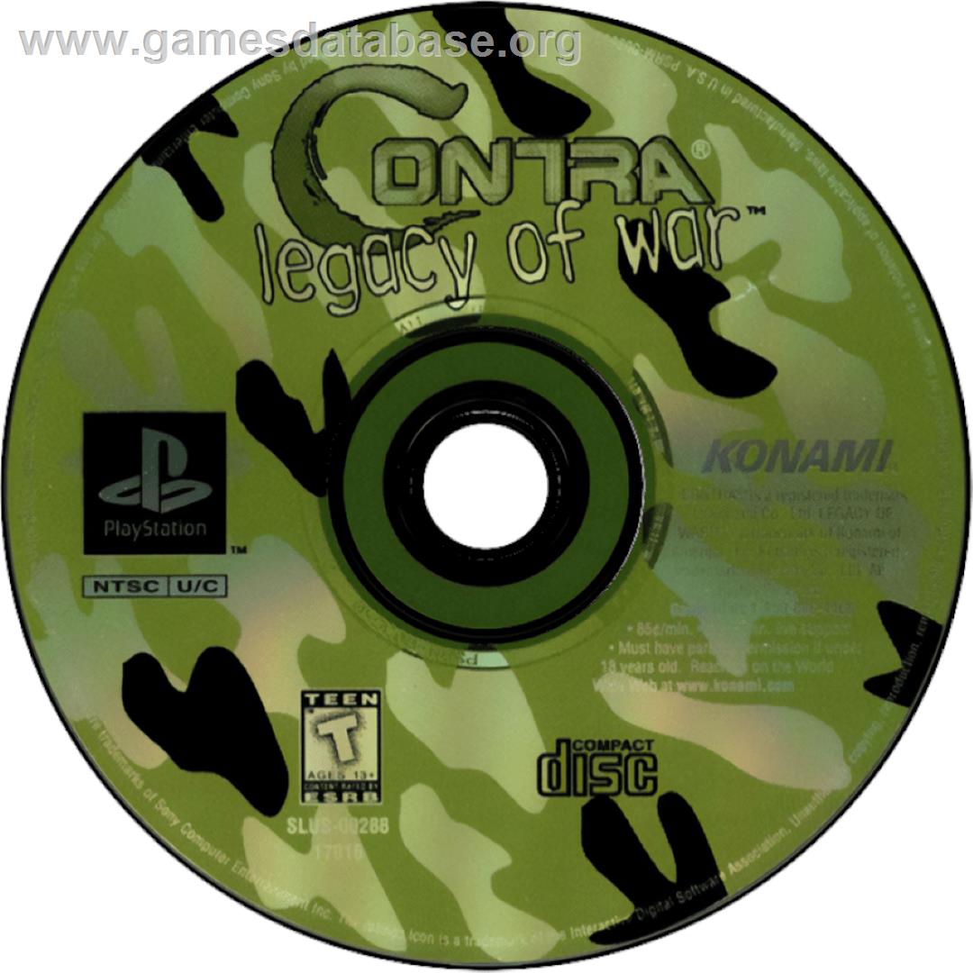 Contra: Legacy of War - Sony Playstation - Artwork - Cartridge