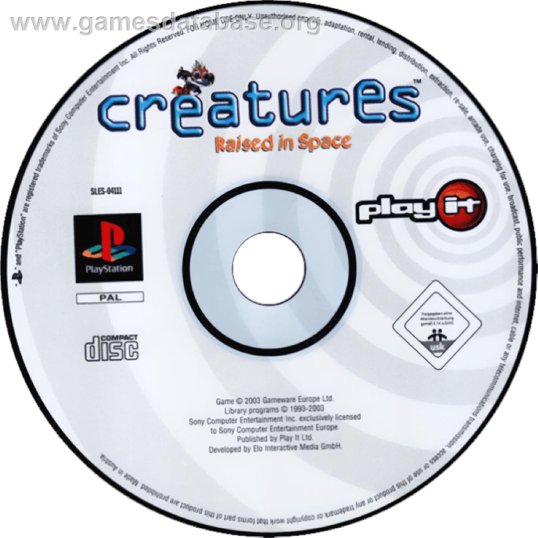 Creatures Raised In Space - Sony Playstation - Artwork - Cartridge