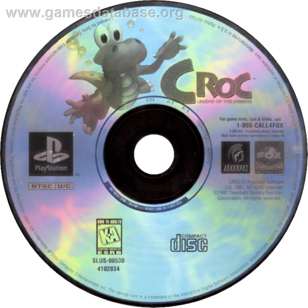 Croc: Legend of the Gobbos - Sony Playstation - Artwork - Cartridge