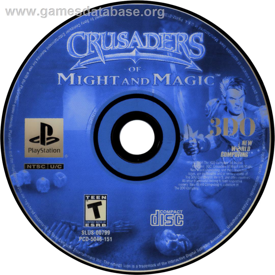 Crusaders of Might and Magic - Sony Playstation - Artwork - Cartridge