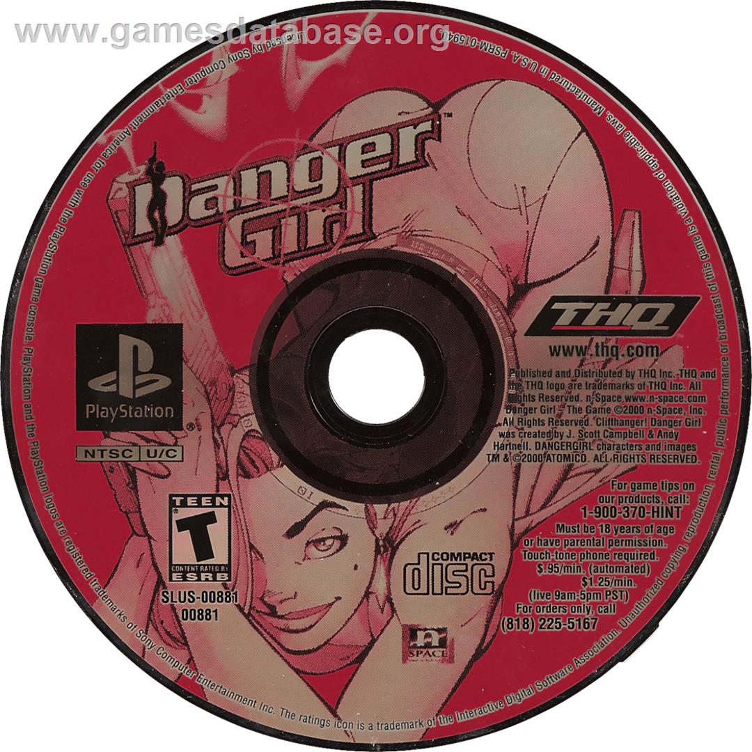 Danger Girl - Sony Playstation - Artwork - Cartridge