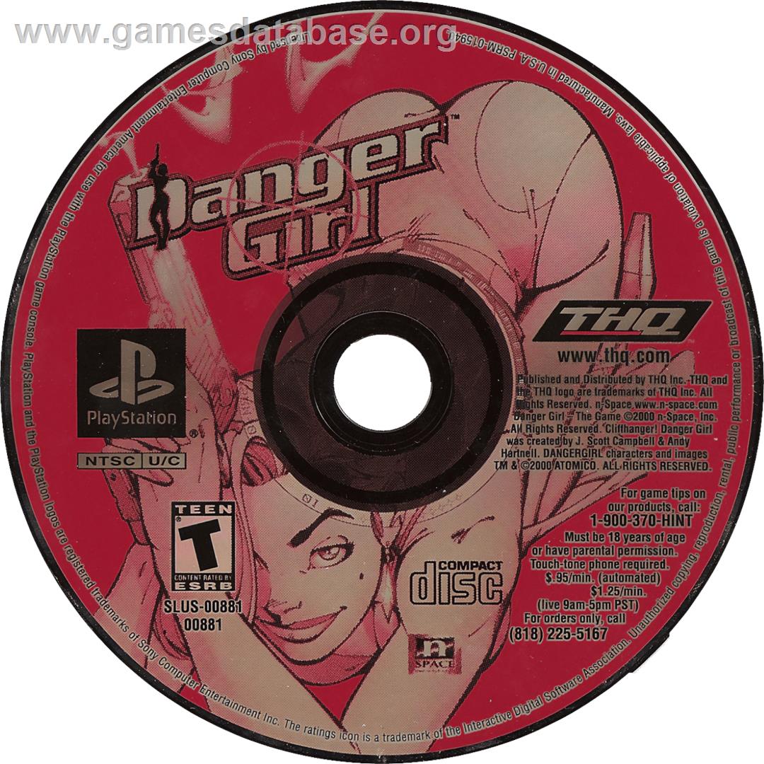 Danger Girl - Sony Playstation - Artwork - Cartridge