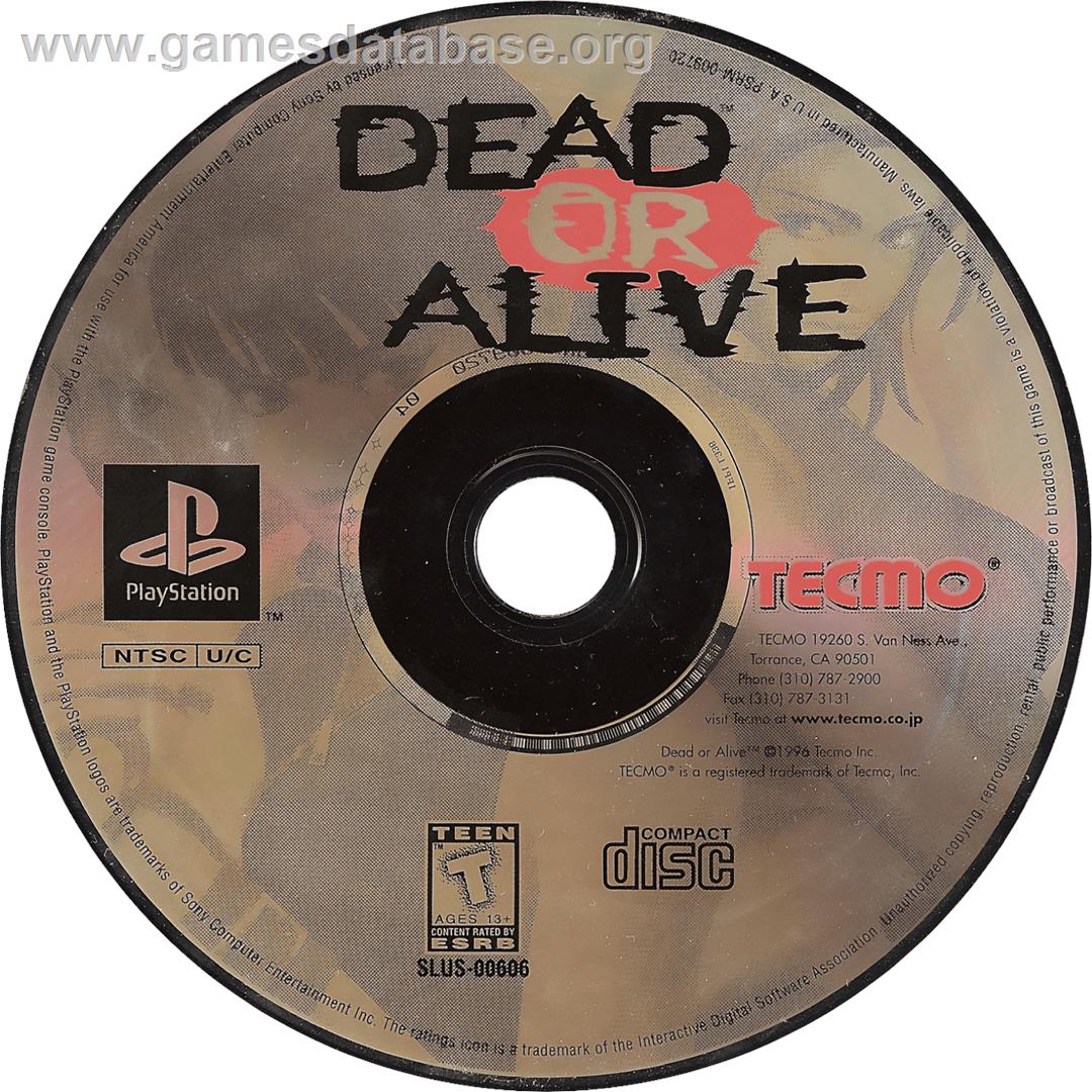 Dead or Alive - Sony Playstation - Artwork - Cartridge