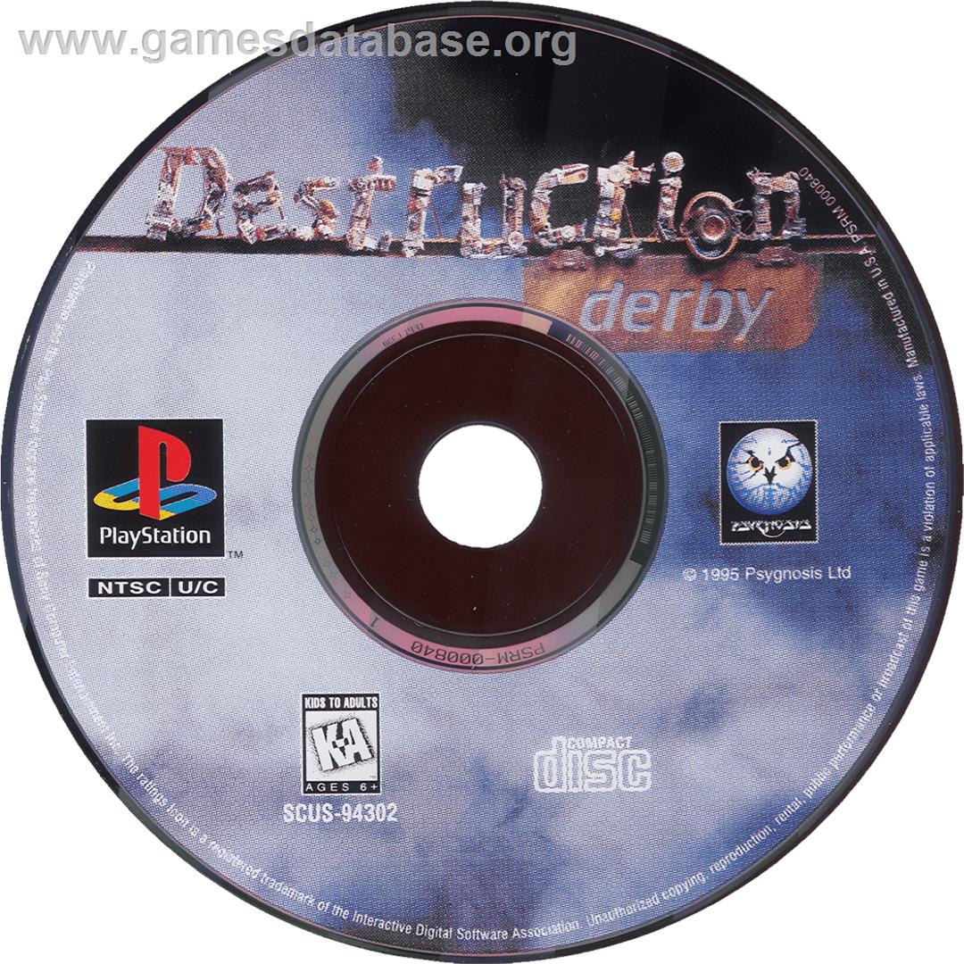 Destruction Derby - Sony Playstation - Artwork - Cartridge