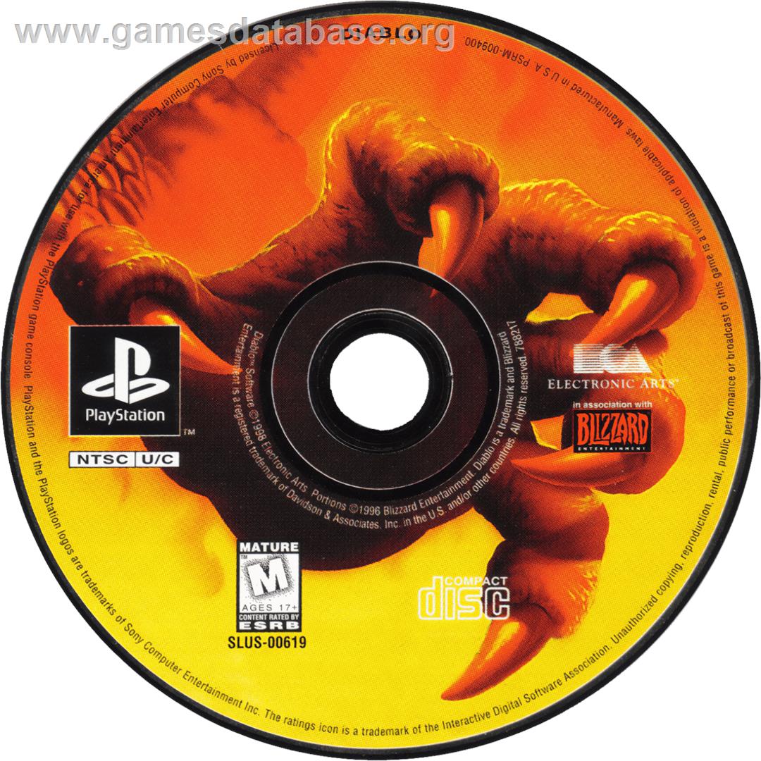 Diablo - Sony Playstation - Artwork - Cartridge