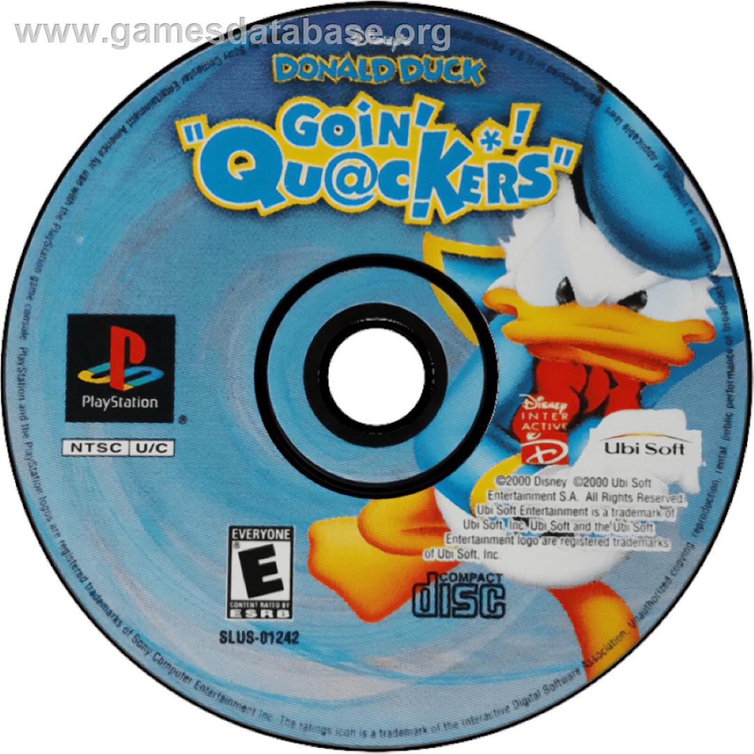 Disney's Donald Duck: Goin' Quackers - Sony Playstation - Artwork - Cartridge
