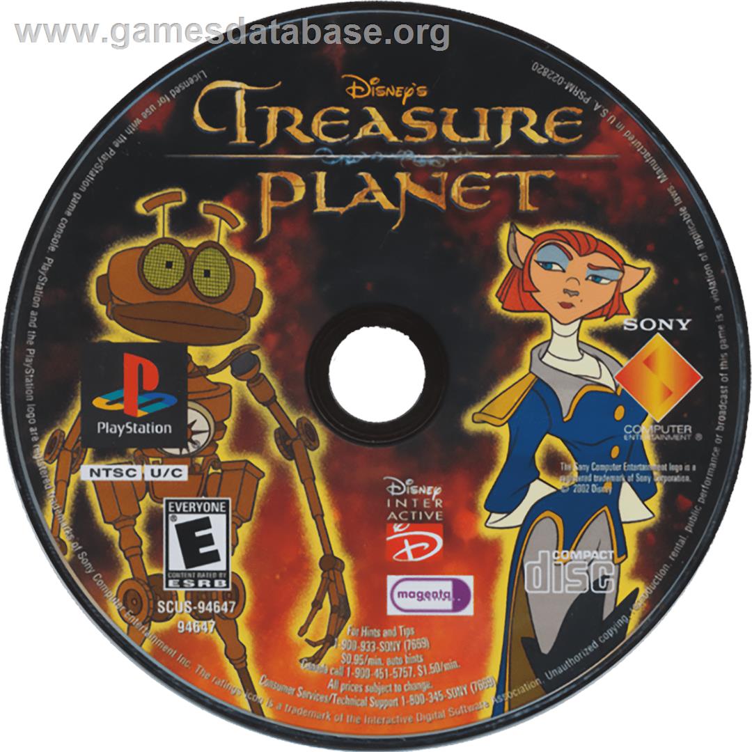 Disney's Treasure Planet - Sony Playstation - Artwork - Cartridge
