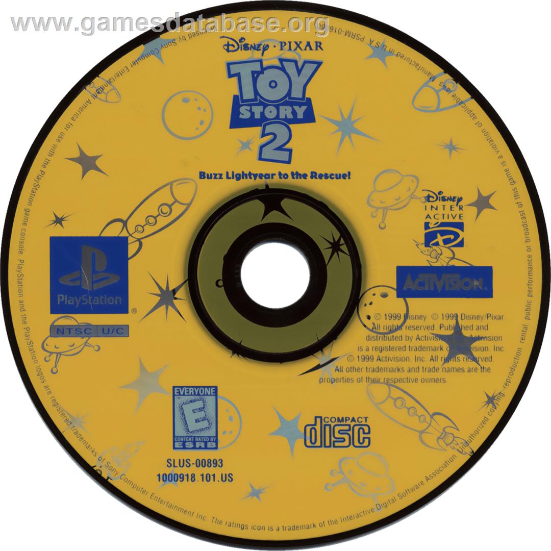 Disney / Pixar - Toy Story 2 - Buzz Lightyear To The Rescue! - Sony Playstation - Artwork - Cartridge