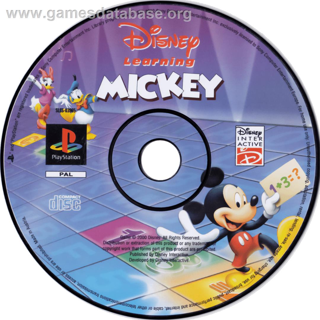 Disney Learning - Mickey - Sony Playstation - Artwork - Cartridge
