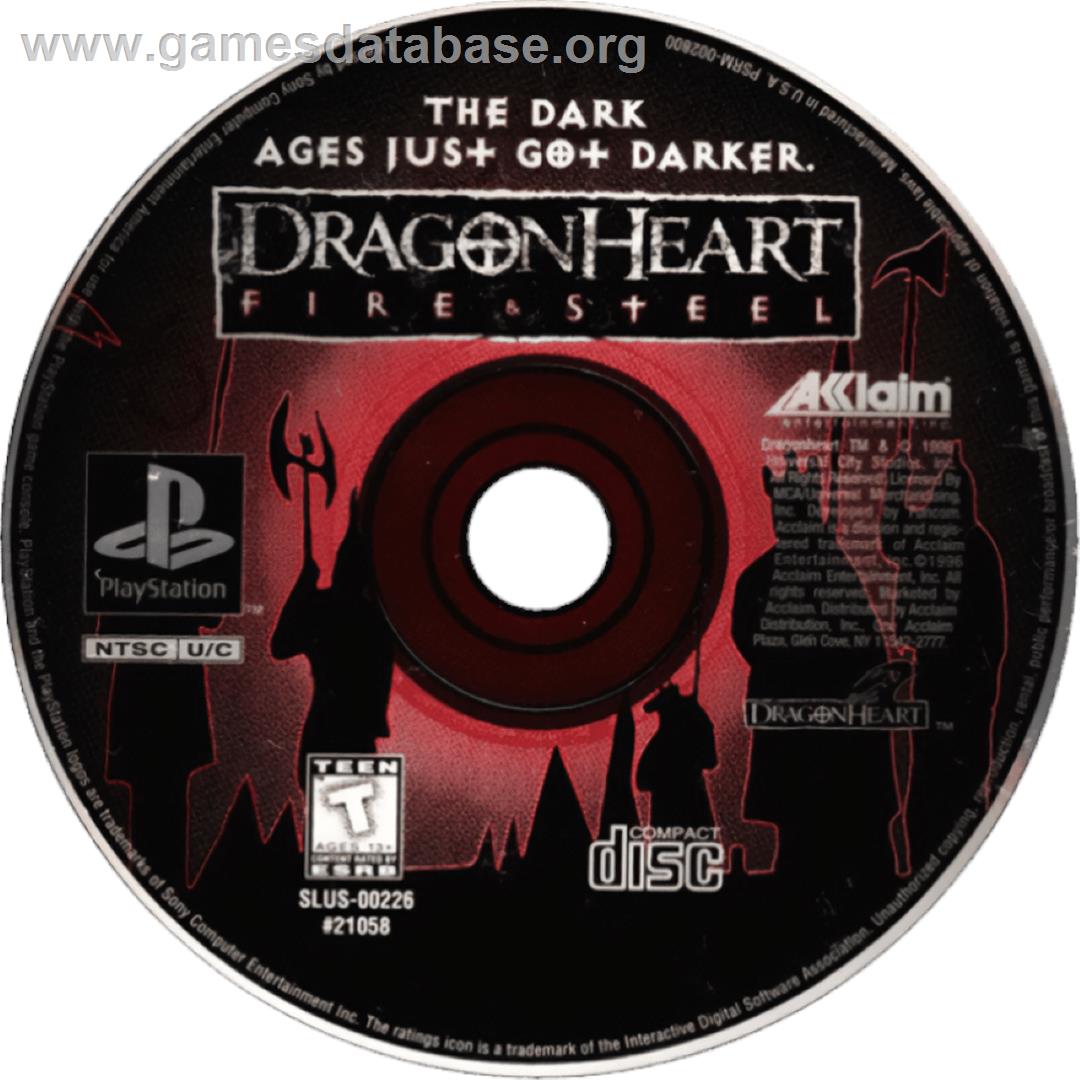 DragonHeart: Fire & Steel - Sony Playstation - Artwork - Cartridge