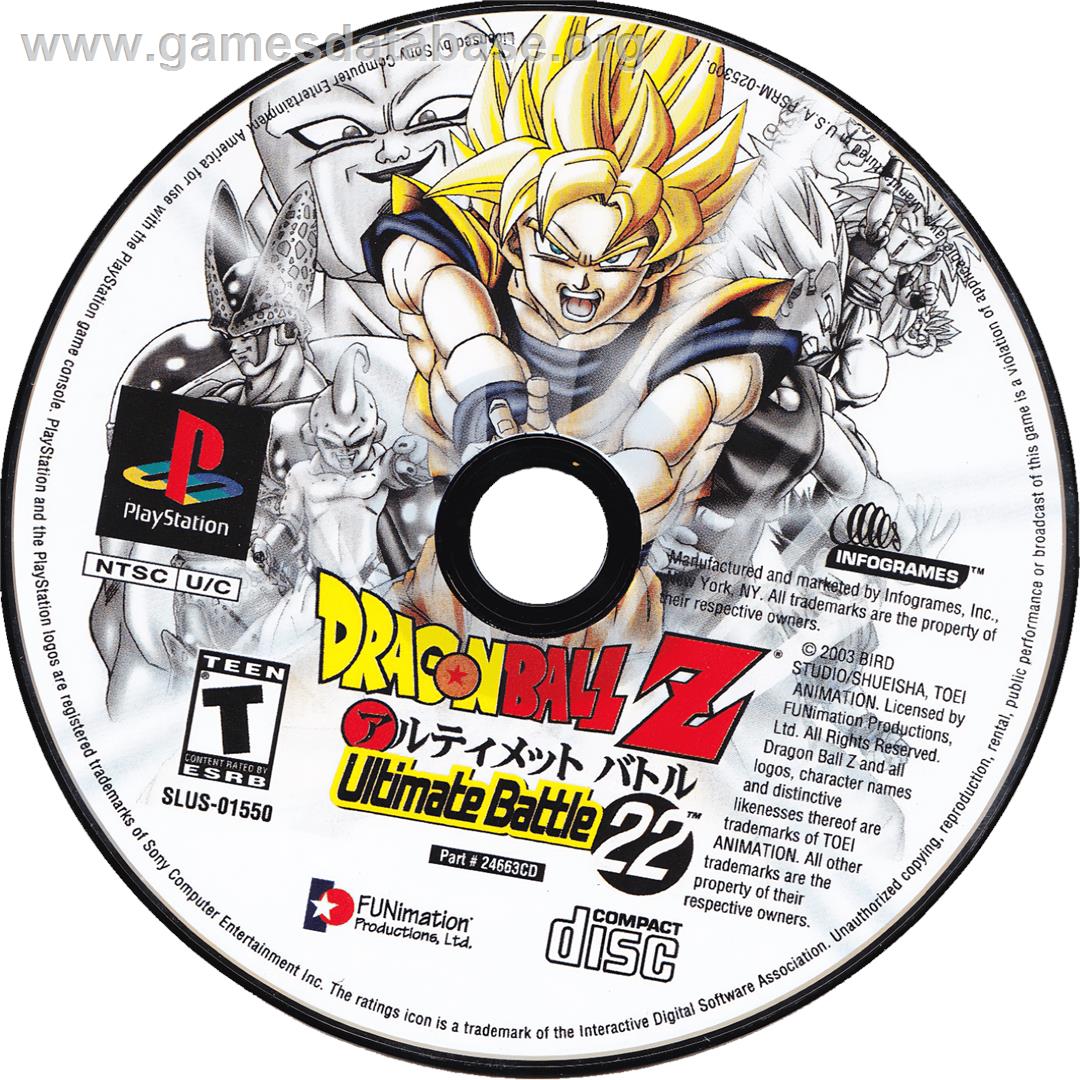 Dragon Ball Z - Ultimate Battle 22 - Sony Playstation - Artwork - Cartridge